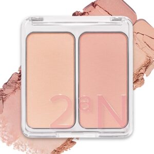 【2aN公式】 チーク 人気 DUAL CHEEK 08 NUDE HAZE ブルべ 夏 イエベ 秋 多幸感メイク アイドルメイク バブみ 桃肌 韓国アイドル