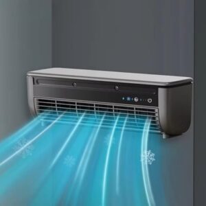 AAGD 携帯扇風機 ミストファン【ブラック】| 卓上・壁掛け兼用 充電式 リモコン付 3段階風量 静音 キャンプ用