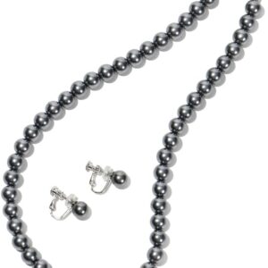 [CRANES COLLECTION] パール ネックレス・ピアス・イヤリング セット | 真珠 日本製 天然貝パール 8mm珠 自社生産 5年保証