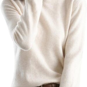 (Moda Outono) [DMFU] ハイネックニット トップス レディース 秋冬 | 着痩せ・小顔見え 高伸縮 長袖カットソー 4サイズ展開