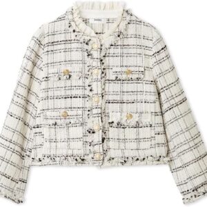 (Moda Outono) SNIDEL（スナイデル） デタッチャブルフリルカラーツイードジャケット SWFJ261071 レディース