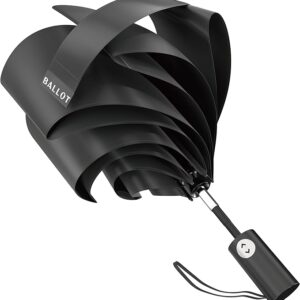 BALLOT（バロット） 折りたたみ傘【形状記憶×超軽量210g】自動開閉 ワンタッチ メンズ 逆戻り防止構造